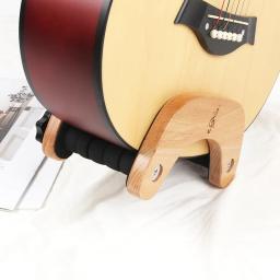 Suporte de guitarra criativo de alta qualidade, madeira de faia, suporte de guitarra com almofadas de esponja protetoras, portátil, suporte de guitarra feito de madeira - Image 4
