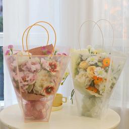 Portátil Flor Sacola, PVC Transparente, Rose Bouquet, Sacos De Embrulho, Caixas De Presente, Casamento, Festa De Aniversário, Embalagem Decoração - Image 2