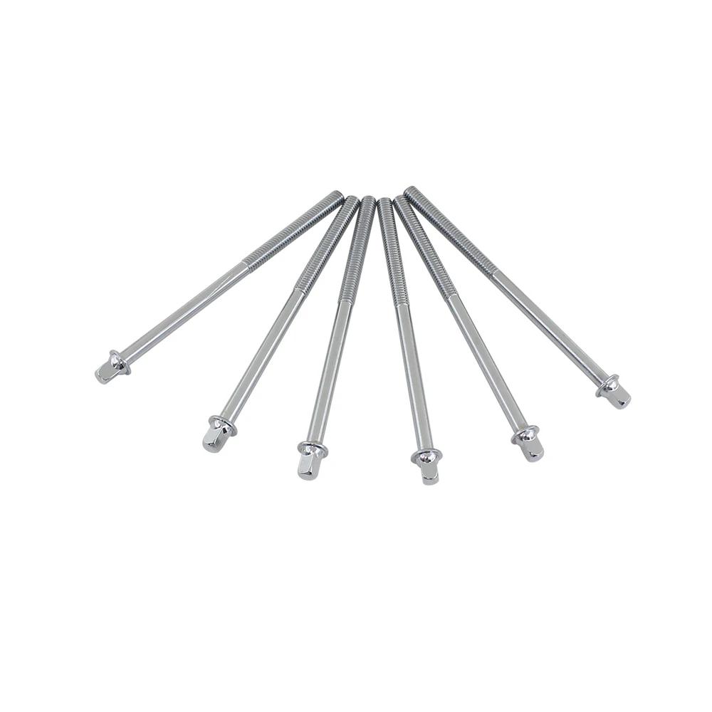 Tensão Tambor Varas com Parafusos Longos, Reparação e Manutenção Ferramentas, Percussão Musical Instrument Acessórios, 11cm, 6 pcs por conjunto - Image 1