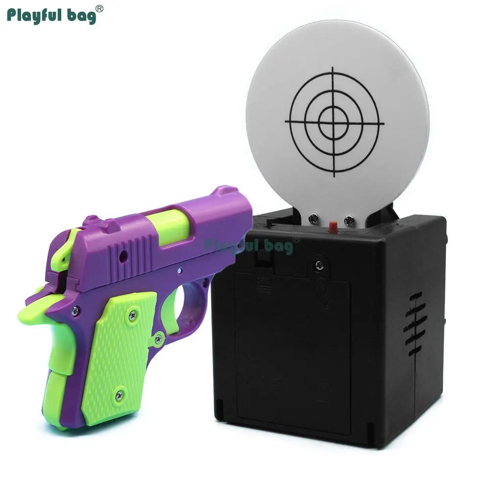 Saco brincalhão esportes alvo laser & arma brinquedo entretenimento laser detecção alvo jogo conjunto lazer indoor aqb166 - Image 1
