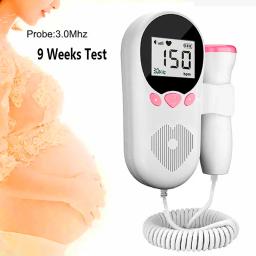 Monitoramento da freqüência cardíaca fetal para mulheres grávidas, 3.0HZ Doppler, freqüência cardíaca fetal, movimento fetal, ultra-som estetoscópio, fetal - Image 3