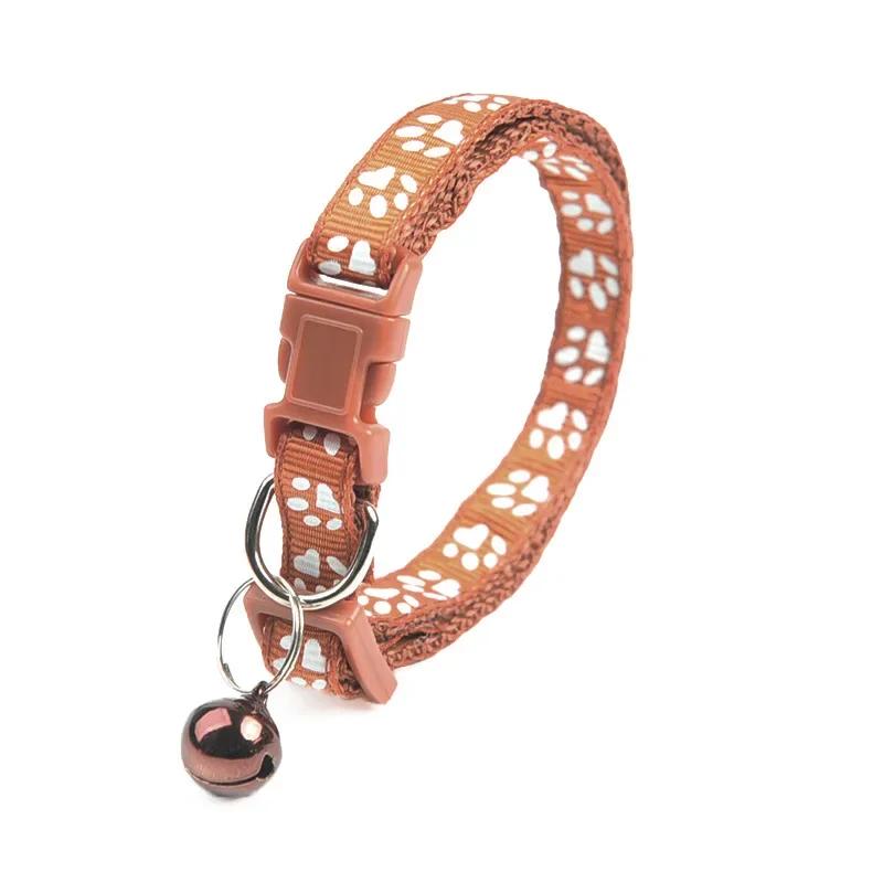 Bonito Bell Collar colorido com fivela ajustável, Pet Supplies, pegada, coleira de gatinho personalizado, cão pequeno Acessório, 1pc - Image 1