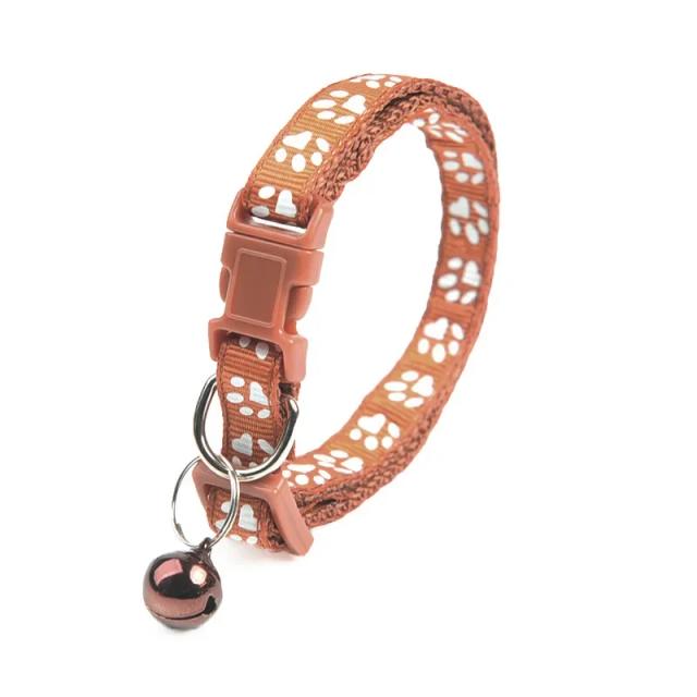 Coleira Colorida Bonito Bell para Gatos e Cães Pequenos com Fivela Ajustável e Design Personalizado
