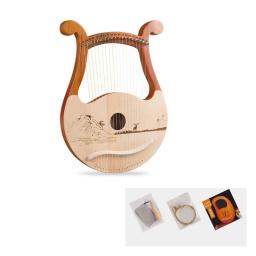 2022 nova lira harpa 19 cordas clássica harpa lira harpa de madeira mogno instrumento musical - Image 2