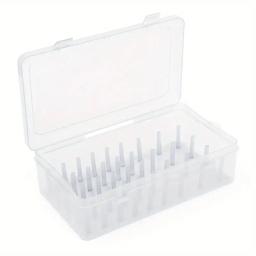 Caixa de Linhas De Costura Transparente Estojo De Armazenamento De Bobinas Organizador De Carretel De Agulha Acessórios Domésticos DIY 42 Eixos 1Pc - Image 6