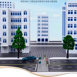 Miniatura Cidade Rua Cenário PVC Folha, Tráfego, Rota, Estrada Cena Material, Edifício Modelo, Construção Paisagem, 1:150 - Image 5