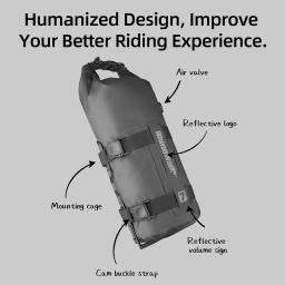 Rhinowalk bolsa para garfo dianteiro de bicicleta, à prova d'água, 4l/7l, liberação rápida, rack para garfo de ciclismo, bolsa de bagagem com base de montagem - Image 5