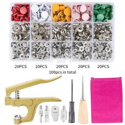 Botões de pressão de metal, botões de pressão com alicate de pressão, acessórios de costura para roupas/abrigos/bolsas/artesanato de couro - Image 4