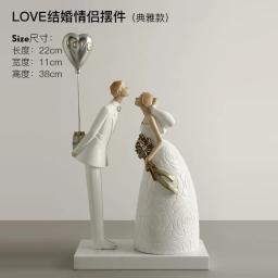 Estatuetas artesanais do casal do casamento, estátua da resina, escultura da arte, o melhor presente para o casamento, beijo abraço, noivo e noiva, romântico - Image 5