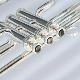 Instrumento De Trombone Lacado A Ouro Bb, alto Grau, pistões Acessíveis, preço De Fábrica - Image 6