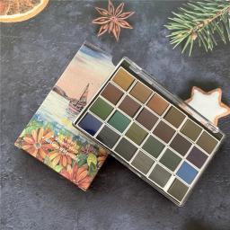 Conjunto de arte artística profissional, 24 cores, pintura em aquarela, kit de arte portátil para estudantes, projetos de arte escolar, papelaria - Image 4