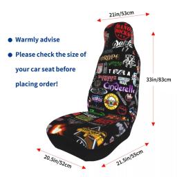 80s gothic rock band guitarra música capa de assento do carro personalizado impressão protetor frontal universal acessórios conjunto almofada - Image 5