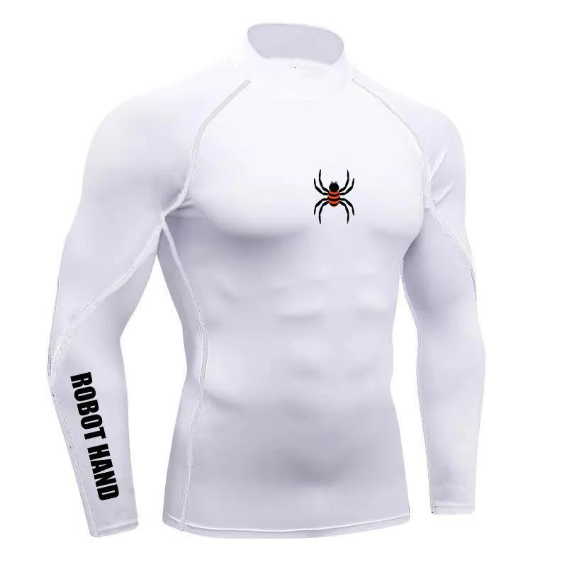 Camisa de compressão manga longa masculina, camiseta esportiva, pulôver corrida, roupa de ginástica, fitness, sportwear - Image 1