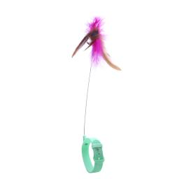 Brinquedos interativos para gatos, Teaser de penas engraçadas, Vara com Bell, Coleira de animais, Gatinho jogando varinha, Brinquedos de treinamento para gatos, Suprimentos - Image 5