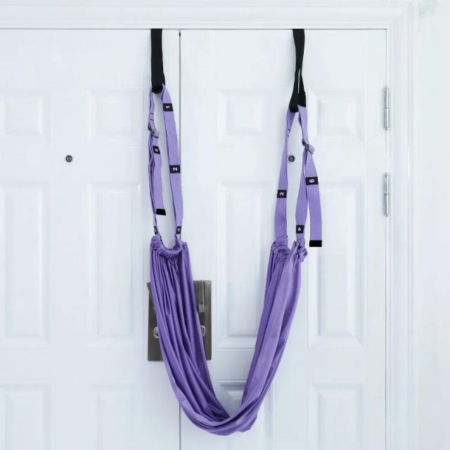 Treinamento de Yoga Aérea com Corda Sling para Fortalecimento e Alongamento em Casa - Equipamento Fitness Feminino para a Parte Inferior das Costas
