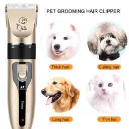 Kit elétrico profissional para animais de estimação, aparador de pelos para cães e gatos, recarregável, máquina de cortar cabelo - Image 2
