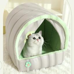 HOOPET-Warm Cat House, Pet Tent Basket, Cozy Kitten Almofada, Small Dog Mat, Sleeping Cave, Animais Bed Supplies - Image 3