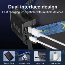 2024 novo portátil super brilhante farol 18650 recarregável led cabeça lanterna ao ar livre à prova dwaterproof água zoom acampamento pesca lanterna - Image 5