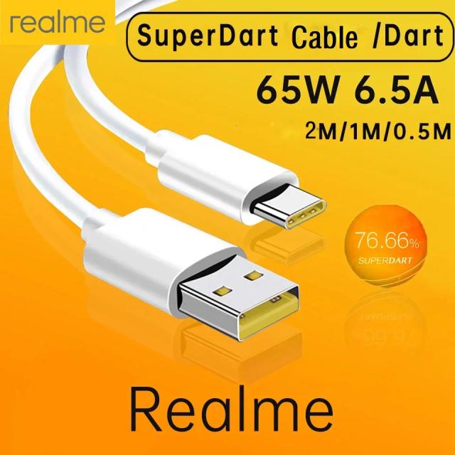 Realme Cabo USB-C Carga Rápida 6.5A para GT Narzo 30A 20Pro X50 Pro 5G X7 XT X2