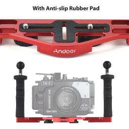 Dual Handle Camera Diving Rig, Handheld, impermeável, bandeja subaquática, estabilizador, habitação, suporte para GoPro, Canon, Sony, Nikon, DSLR - Image 6