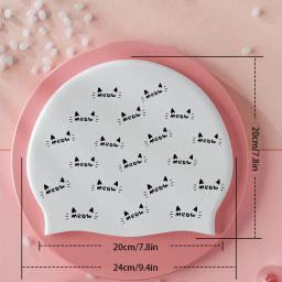 Silicone natação Cap para mulheres, impermeável, grande, elegante - Image 4