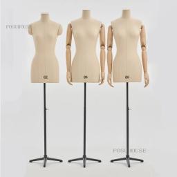 Manequim de costura profissional para alfaiate, modelo feminino, base de metal, busto vestido formulário stand, roupas pin, design - Image 5