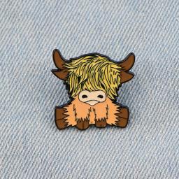 Broches para mulheres, alfinetes de esmalte de vaca fofos, alfinetes de lapela, crachá de roupas, presente para amigos, moda - Image 5