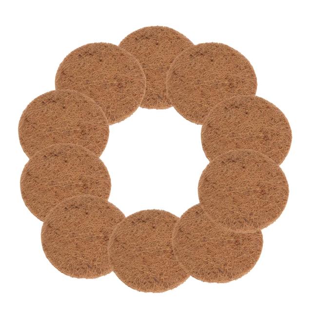 Conjunto de 10 Almofadas Naturais para Ninho de Pássaros, Inclui Vasos e Acessórios para Aves de Reprodução com Fibra de Coco e Seda de Palma