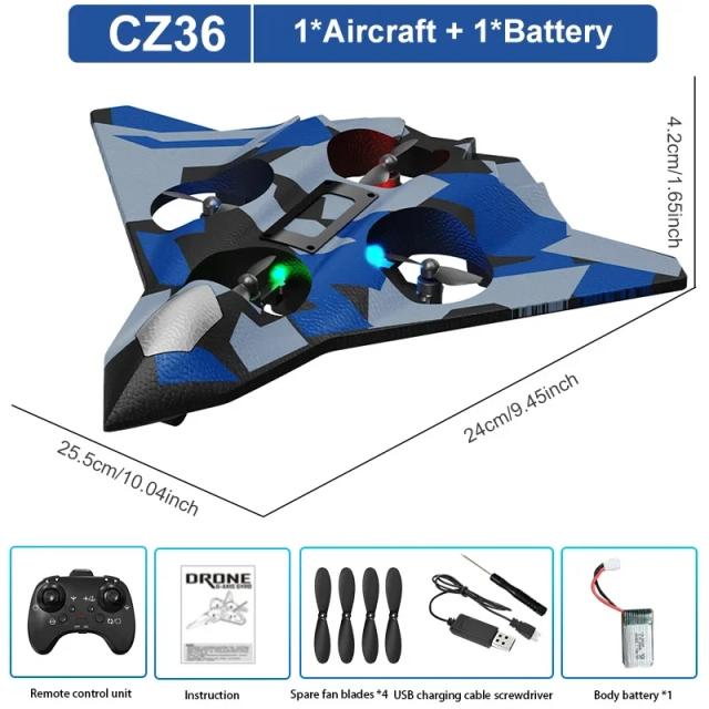 Aeronave RC EPP Foam Dublê Lutador Elétrico CZ01 CZ63 70m Controle Remoto