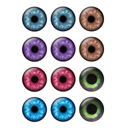 6 Pares Cão Gato Animais Eye Dolls Rodada Cabochão De Vidro Foto 8 A 25mm Demo Flat Back DIY Jóias Fazendo Suprimentos Atacado T014 - Image 1