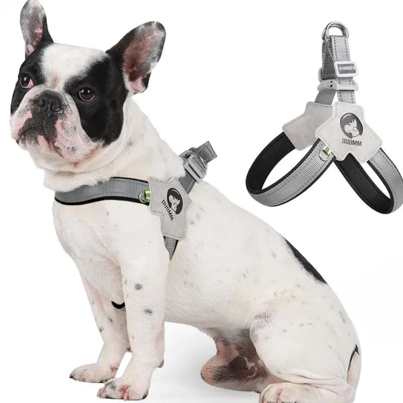 Cinta torácica respirável para cães e gatos, cintos pequenos e médios, cão pequeno e médio, cachorro verão, viagens, caminhada, francês, 1pc - Image 1