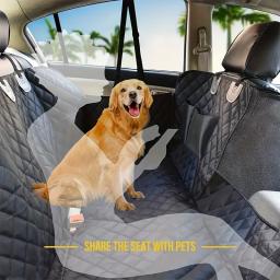 Capa de assento para cães para banco traseiro, capas de assento de carro para cães 100% à prova d'água com janela de malha, rede antiderrapante para carro de cachorro, c - Image 2