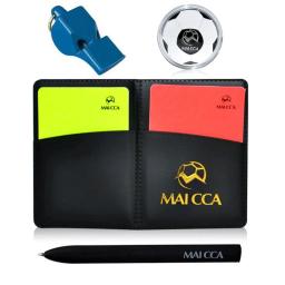 Profissional Árbitro Apito, Cartões vermelhos e amarelos com caneta, Caderno de Árbitro, Cartão de Aviso, Futebol, Futebol - Image 1