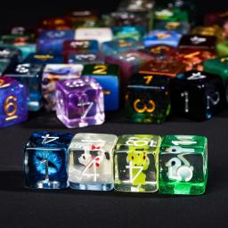 Dados poliédricos para Role Playing Board Game, DND, cor aleatória, D & D, RPG, massa, D4, D6, D8, D10, D %, D12, D20, 10pcs por conjunto - Image 3