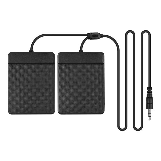 Pedal Duplo Compacto Sustentável para Teclados e Pianos Portáteis com Interface de 3,5mm