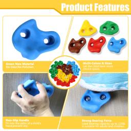 Escalada Holds para crianças com hardware de instalação, apertos de escalada, DIY Rock Stone Wall, 10pcs - Image 3
