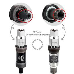 Removedor de suporte inferior de bicicleta, 20 dentes, buraco quadrado, chave de reparo, montanha, estrada, extrator de roda, ferramentas de remoção - Image 4