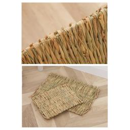 Tapete de palha tecido para animais pequenos, Rabbit Grass Chew Mat, Acessórios para gaiola, Cama, House Pad, Hamster, Guinea Pig, Pet - Image 6