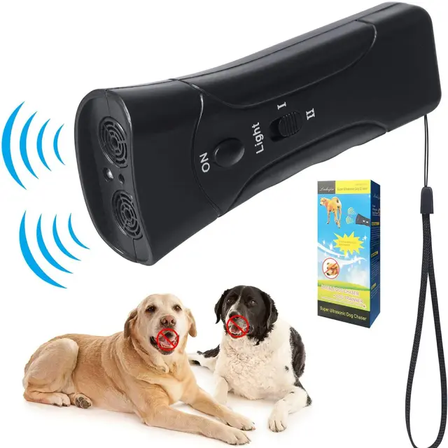 Dispositivo Ultra-Sônico Antilatido com Sensor Duplo e Luz LED para Treinamento Seguro de Cães