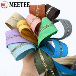 Meetee-Zíperes decorativos coloridos para costura, fecho Ziper dourado, kit de reparo, substituição de roupas, n ° 5, n ° 5, fitas coloridas - Image 4