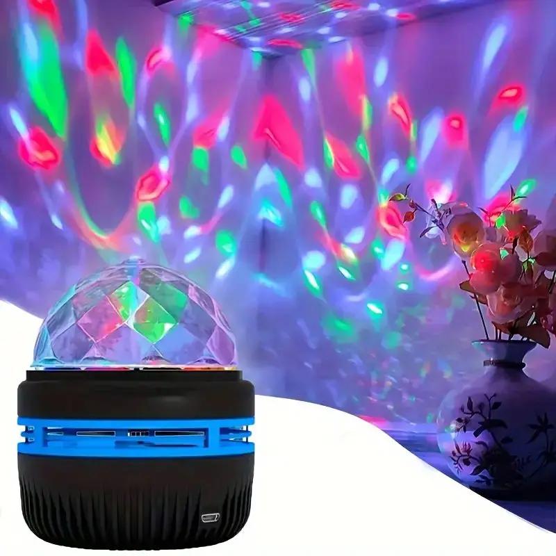Luz noturna LED com USB, projetor estrelado de onda de água, galáxia rotativa, decoração romântica criativa para bar, discoteca, DJ, festa KTV - Image 1