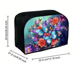 Kits de Pintura Diamante para Adultos, DIY Canvas Art, Pão Tampa Da Máquina, Dustproof Toaster, Tamanho 33.5x21.6x24cm, 1 ou 2Set - Image 6