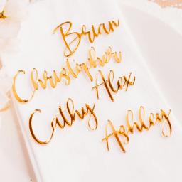 Configurações de Lugar Personalizado para Noiva e Noivo, Cartões de Mesa Personalizados, Nomes de Convidados Tags, Casamento, Decoração do Partido, 20Pcs - Image 3