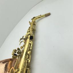 Saxofone Tenor Flat com Case, Bronze Fósforo, Laca Dourada, Instrumento Musical, Tocando, Alta Qualidade - Image 6