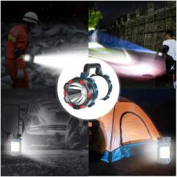 Impermeável LED Camping Lantern, Power Bank, Holofote, Lanterna para Caminhadas, Emergência, Casa, Ao ar livre, Novo, 4800mAh - Image 6