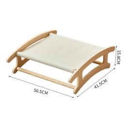 Cama de Rede de Madeira Interior para Animais, Berço, Móveis, Aconchegante, Respirável, Gatos Pequenos, Cachorro, Cães Pequenos, Coelho - Image 6