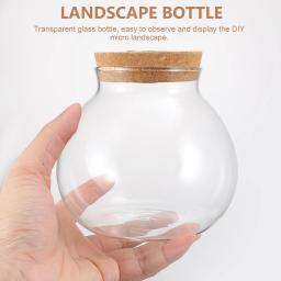 Micro Garrafa De Vidro Paisagem com Luz LED, Bola De Boca, Vaso De Musgo, Terrário Hidropônico, Recipiente Do Tanque De Peixes - Image 3