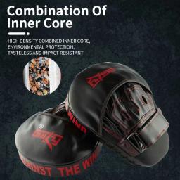 Luta saco de boxe almofada areia saco de fitness taekwondo mma mão chutando almofada de treinamento de couro do plutônio engrenagem muay thai pé alvo - Image 3