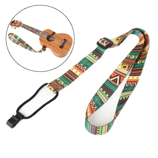 Correia Ajustável para Ukulele Estilo Havaiano com Gancho - Acessório Universal para Todos os Ukuleles