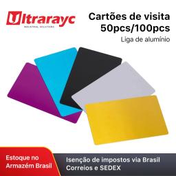 Cartões de visita para a Máquina de Marcação a Laser, Folha De Metal De Liga De Alumínio, Material De Teste, Multicolor, 50Pcs, 100Pcs por Lote - Image 1